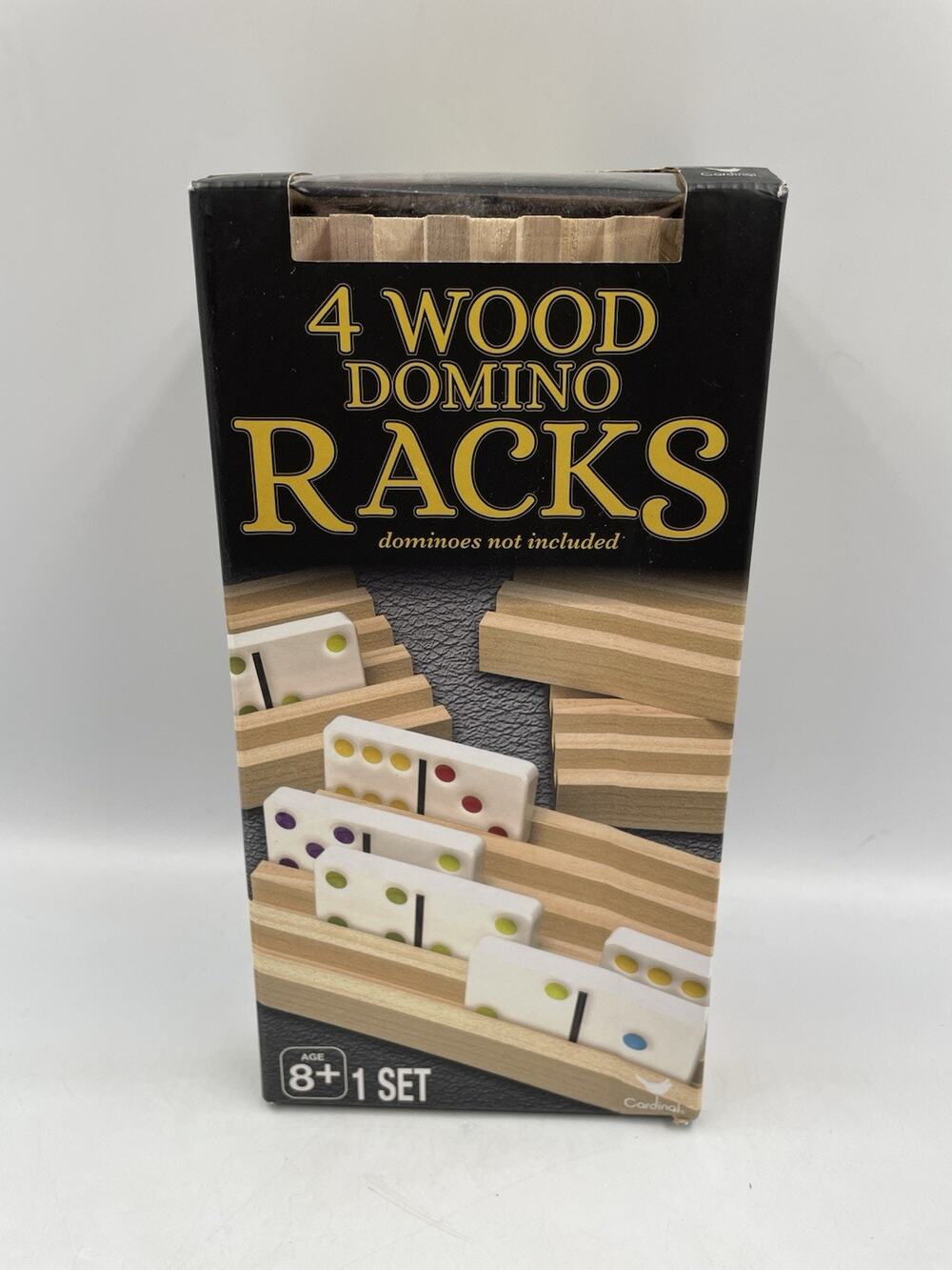 Cardinal Games Set of 4 Wood Domino Racks